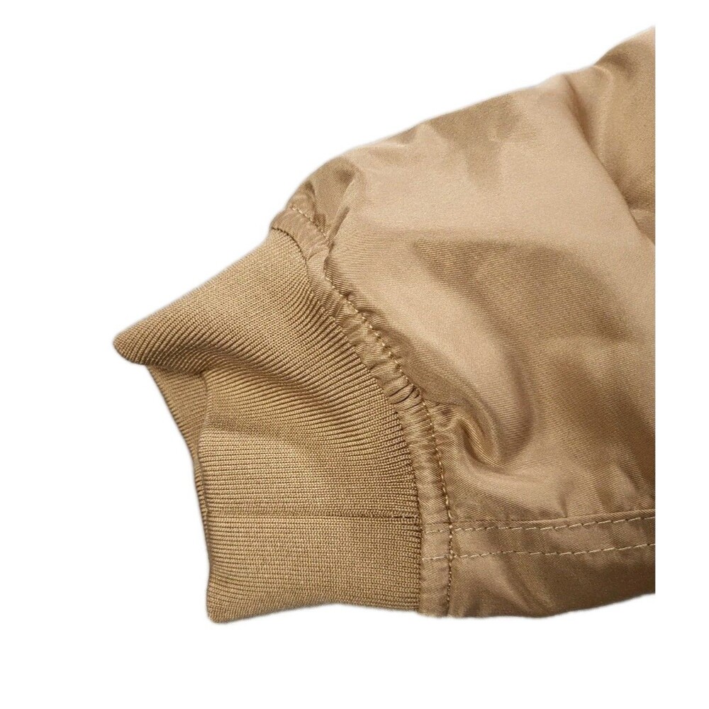 Forever 21 Men's Satin Finish Bomber Jacket - Beige / Tan (Size L - Picture 5 of 14